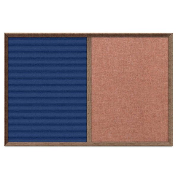 Enclosed Corkboard, 1 Door, 24"x36", 4" Fra